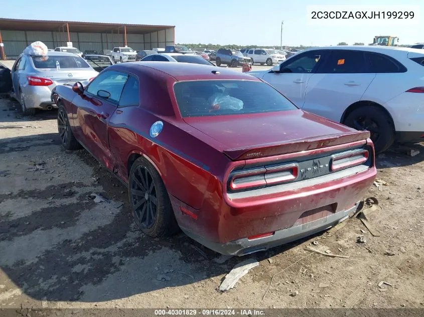 2018 Dodge Challenger Sxt VIN: 2C3CDZAGXJH199299 Lot: 40301829