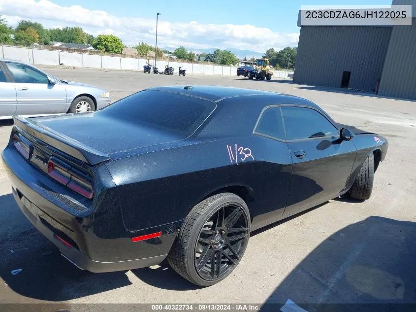 2018 Dodge Challenger Sxt VIN: 2C3CDZAG6JH122025 Lot: 40322734