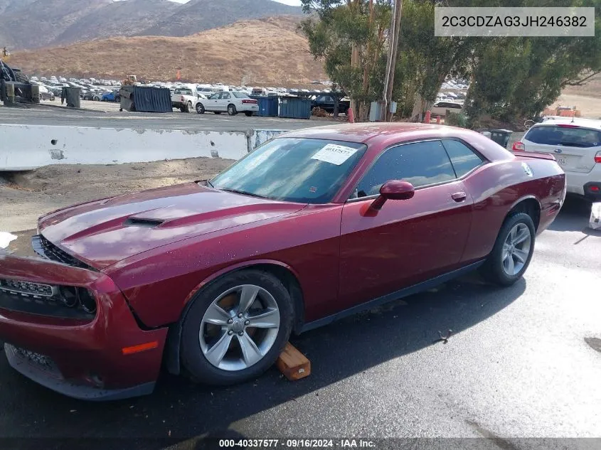 2018 Dodge Challenger Sxt VIN: 2C3CDZAG3JH246382 Lot: 40337577