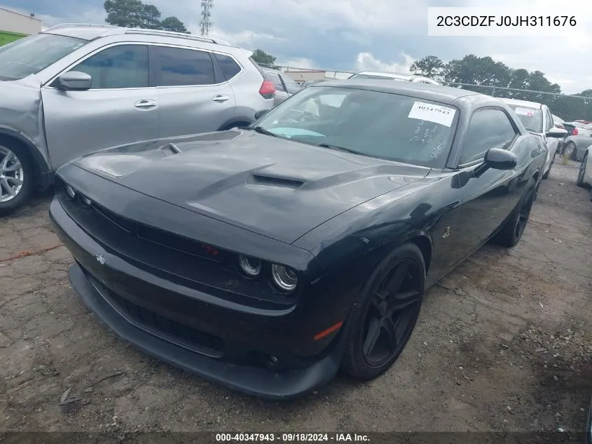 2018 Dodge Challenger R/T Scat Pack VIN: 2C3CDZFJ0JH311676 Lot: 40347943