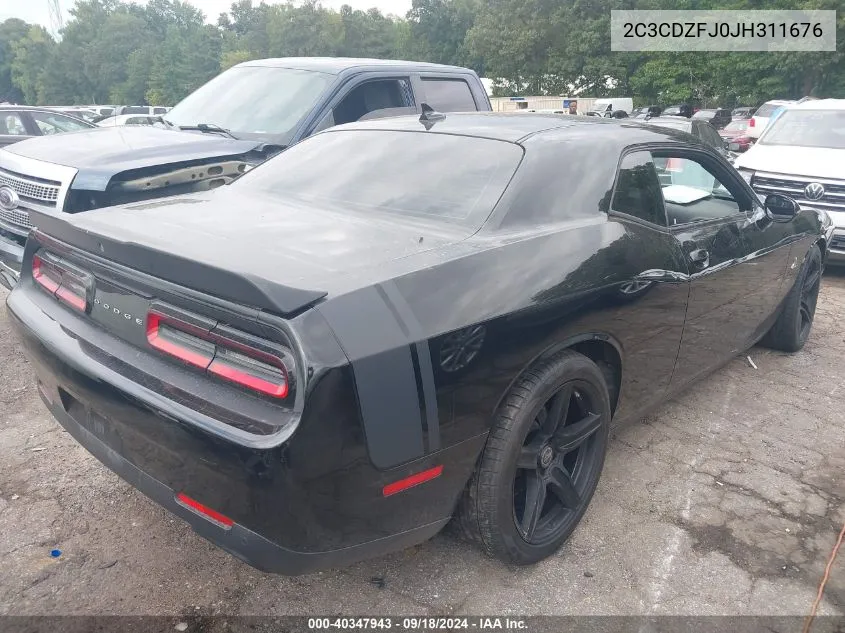 2018 Dodge Challenger R/T Scat Pack VIN: 2C3CDZFJ0JH311676 Lot: 40347943