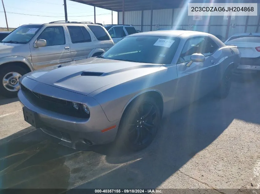 2018 Dodge Challenger Sxt VIN: 2C3CDZAG6JH204868 Lot: 40357155