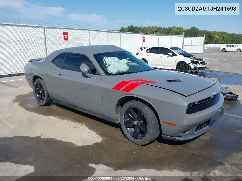 2018 Dodge Challenger Sxt VIN: 2C3CDZAG1JH241598 Lot: 40369081