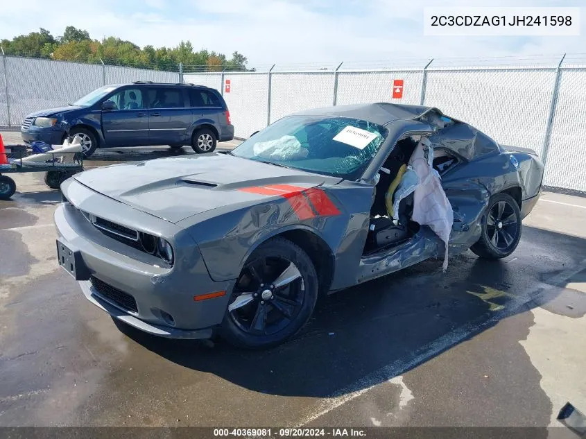 2018 Dodge Challenger Sxt VIN: 2C3CDZAG1JH241598 Lot: 40369081