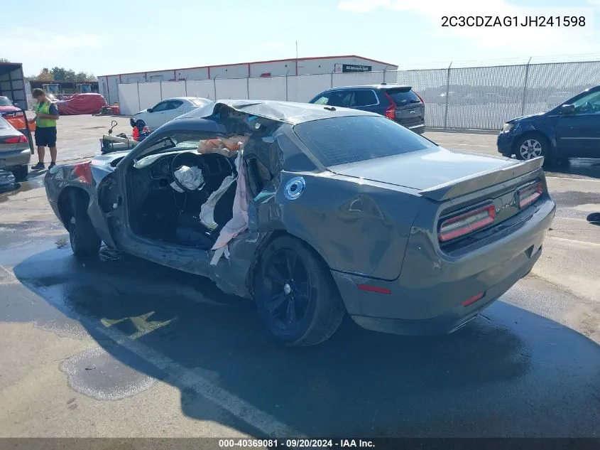 2018 Dodge Challenger Sxt VIN: 2C3CDZAG1JH241598 Lot: 40369081