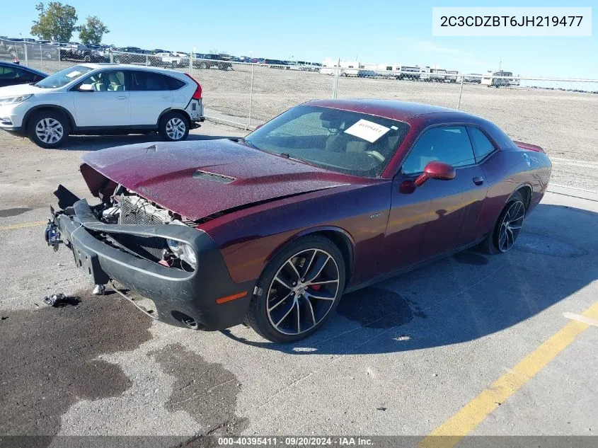 2018 Dodge Challenger R/T VIN: 2C3CDZBT6JH219477 Lot: 40395411