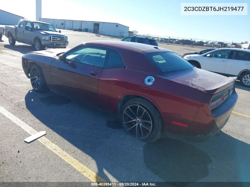 2018 Dodge Challenger R/T VIN: 2C3CDZBT6JH219477 Lot: 40395411