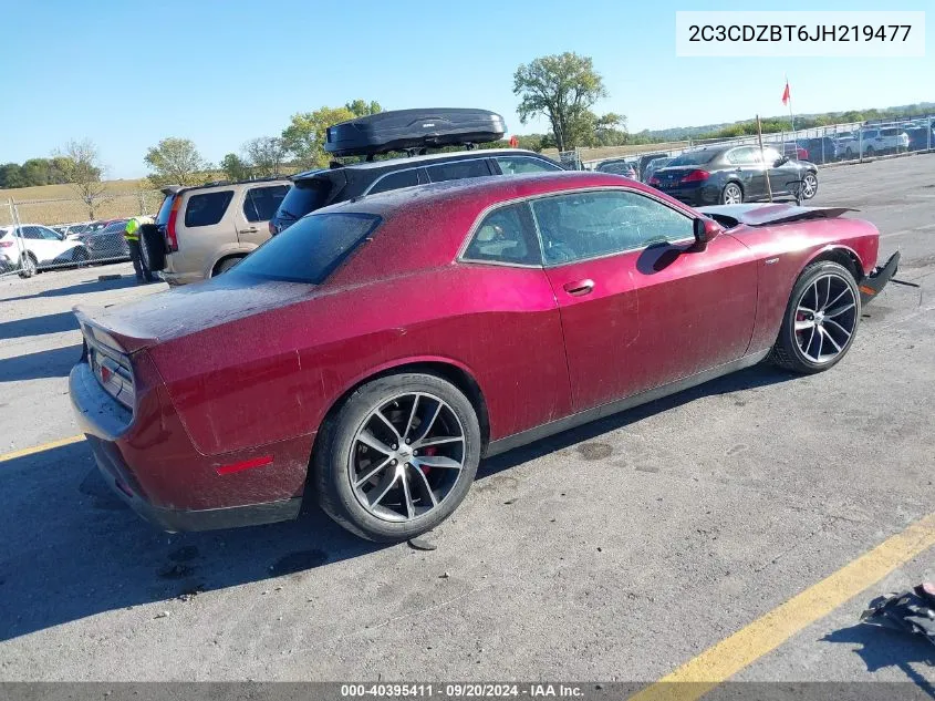 2018 Dodge Challenger R/T VIN: 2C3CDZBT6JH219477 Lot: 40395411