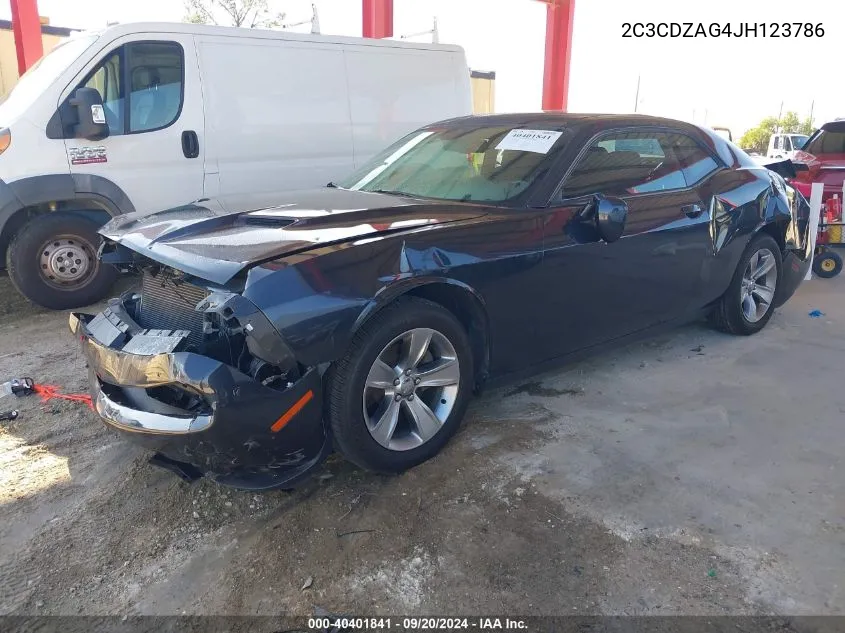 2018 Dodge Challenger Sxt VIN: 2C3CDZAG4JH123786 Lot: 40401841