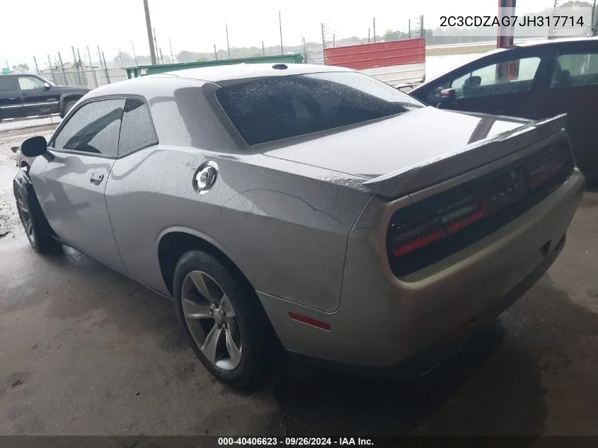 2018 Dodge Challenger Sxt VIN: 2C3CDZAG7JH317714 Lot: 40406623