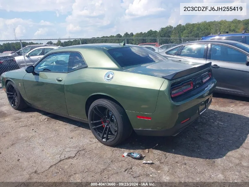 2018 Dodge Challenger R/T Scat Pack VIN: 2C3CDZFJ6JH255419 Lot: 40413660