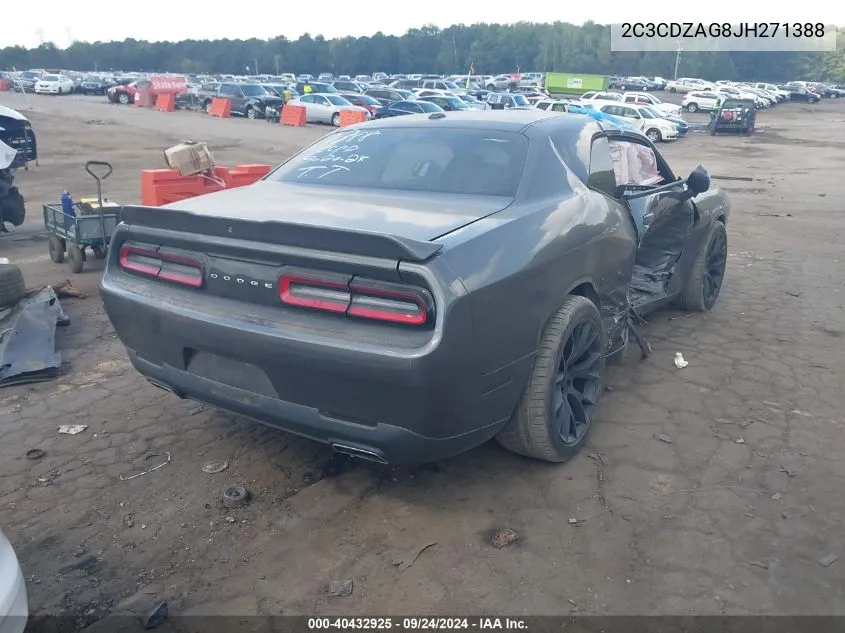 2018 Dodge Challenger Sxt VIN: 2C3CDZAG8JH271388 Lot: 40432925