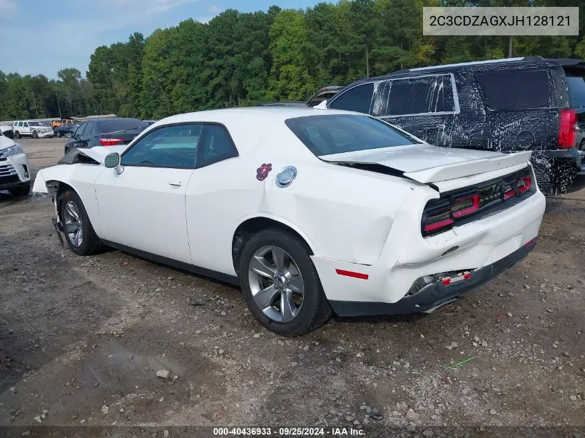 2018 Dodge Challenger Sxt VIN: 2C3CDZAGXJH128121 Lot: 40436933