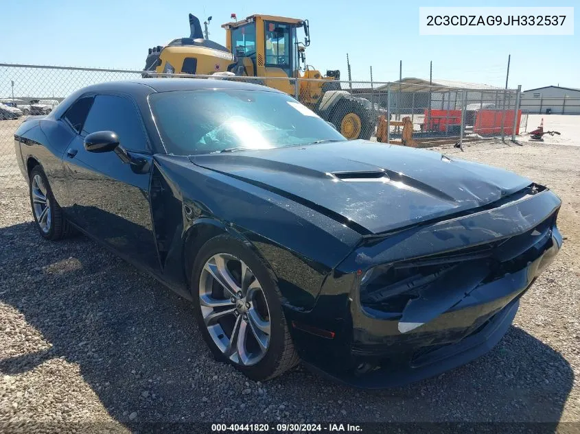 2018 Dodge Challenger Sxt VIN: 2C3CDZAG9JH332537 Lot: 40441820