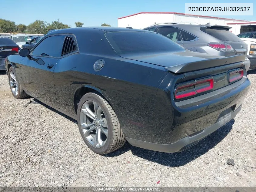 2018 Dodge Challenger Sxt VIN: 2C3CDZAG9JH332537 Lot: 40441820