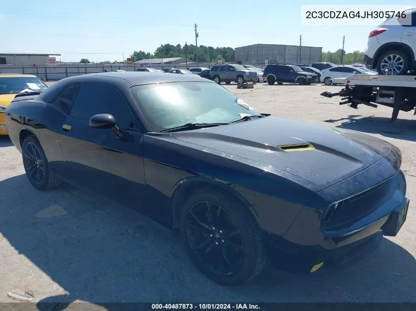 2018 Dodge Challenger Sxt Plus VIN: 2C3CDZAG4JH305746 Lot: 40487873