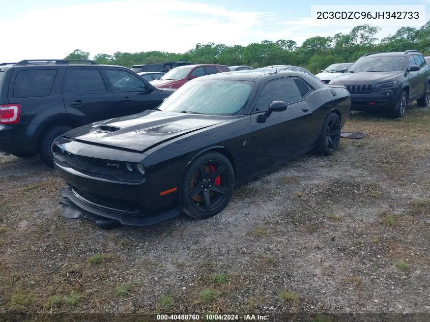 2018 Dodge Challenger Srt Hellcat VIN: 2C3CDZC96JH342733 Lot: 40488760