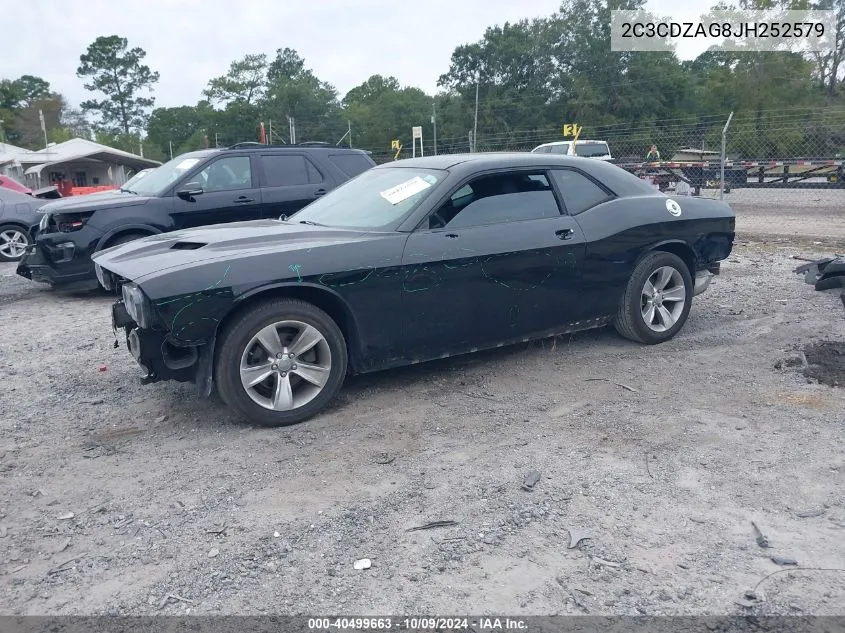 2018 Dodge Challenger Sxt VIN: 2C3CDZAG8JH252579 Lot: 40499663