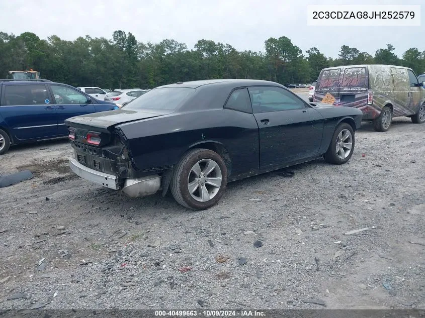 2018 Dodge Challenger Sxt VIN: 2C3CDZAG8JH252579 Lot: 40499663