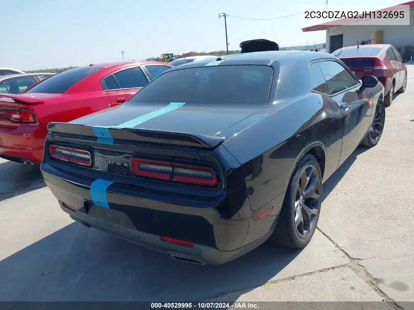 2018 Dodge Challenger Sxt VIN: 2C3CDZAG2JH132695 Lot: 40529995