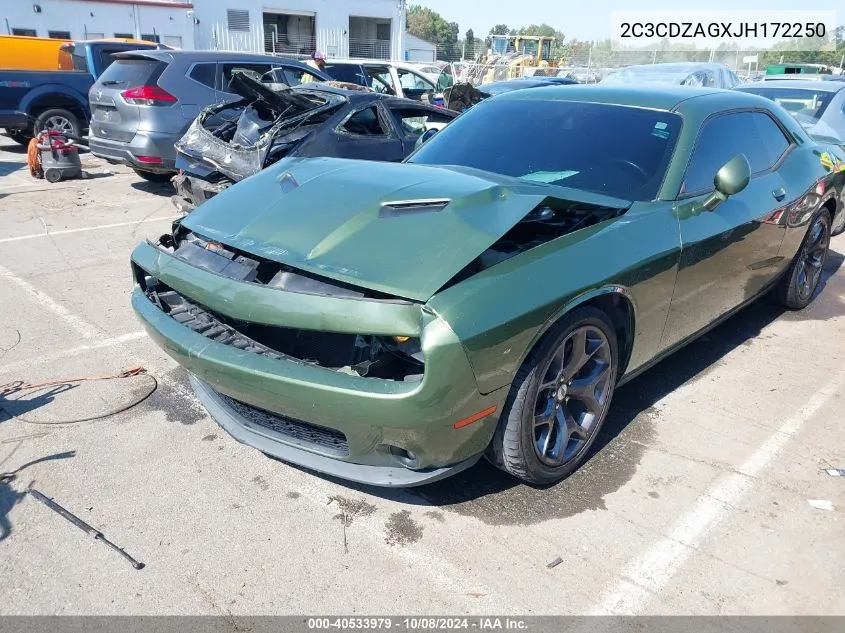 2018 Dodge Challenger Sxt Plus VIN: 2C3CDZAGXJH172250 Lot: 40533979