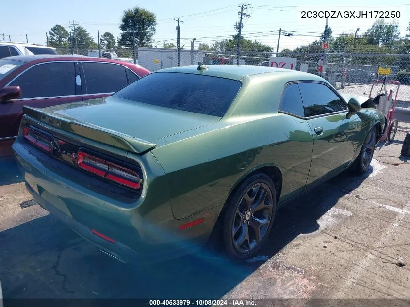 2018 Dodge Challenger Sxt Plus VIN: 2C3CDZAGXJH172250 Lot: 40533979