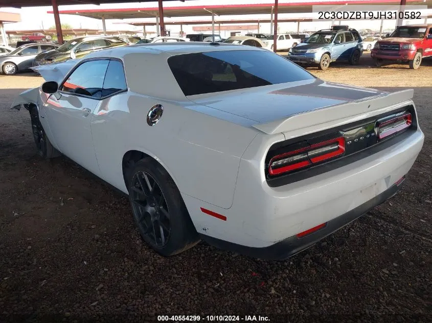 2018 Dodge Challenger R/T VIN: 2C3CDZBT9JH310582 Lot: 40554299