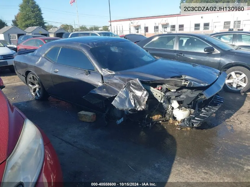 2018 Dodge Challenger Sxt VIN: 2C3CDZAG2JH130980 Lot: 40558600