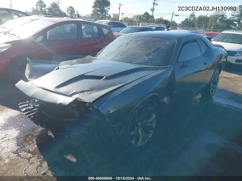 2018 Dodge Challenger Sxt VIN: 2C3CDZAG2JH130980 Lot: 40558600