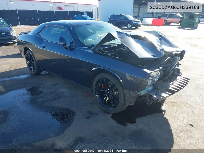 2018 Dodge Challenger Sxt VIN: 2C3CDZAG6JH339168 Lot: 40580047