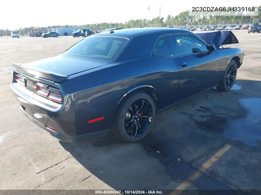 2018 Dodge Challenger Sxt VIN: 2C3CDZAG6JH339168 Lot: 40580047