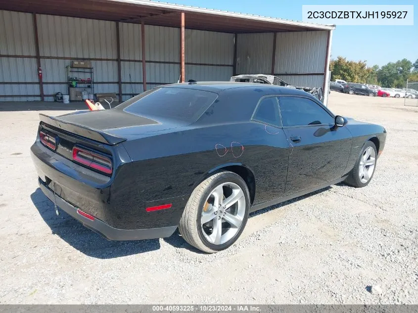 2018 Dodge Challenger R/T VIN: 2C3CDZBTXJH195927 Lot: 40593225