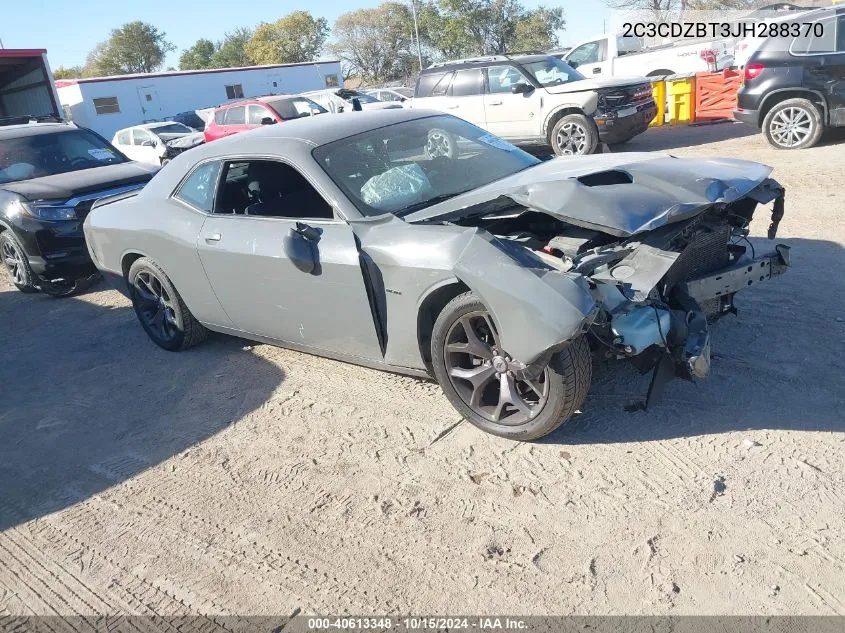 2018 Dodge Challenger R/T VIN: 2C3CDZBT3JH288370 Lot: 40613348