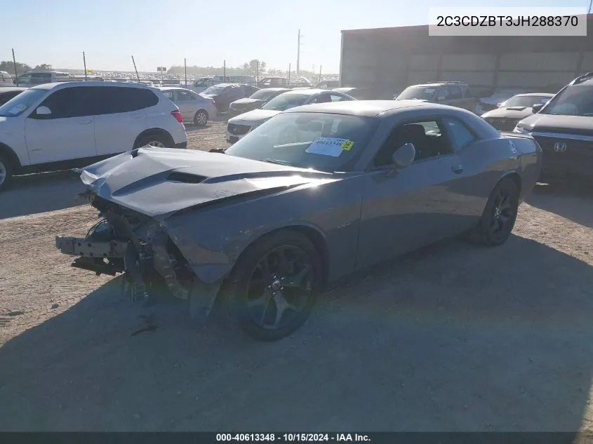 2018 Dodge Challenger R/T VIN: 2C3CDZBT3JH288370 Lot: 40613348