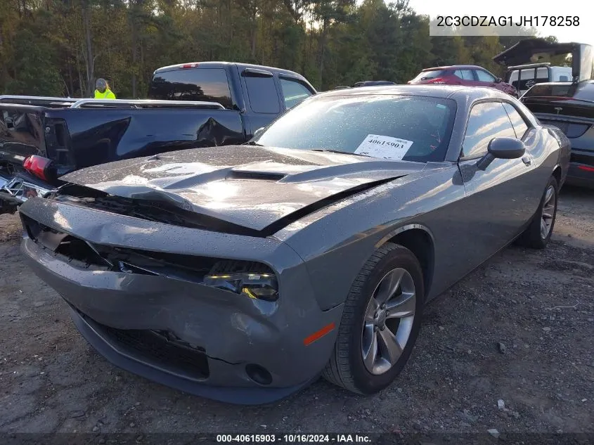 2018 Dodge Challenger Sxt VIN: 2C3CDZAG1JH178258 Lot: 40615903