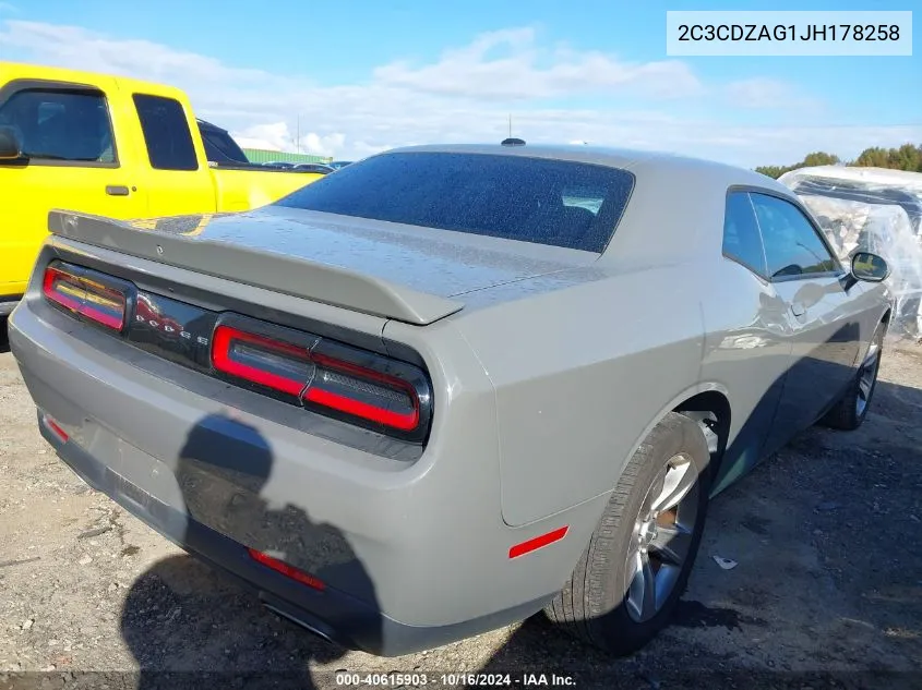 2018 Dodge Challenger Sxt VIN: 2C3CDZAG1JH178258 Lot: 40615903