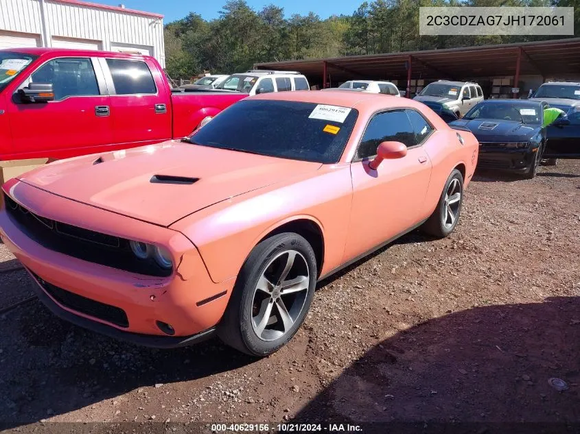 2018 Dodge Challenger Sxt VIN: 2C3CDZAG7JH172061 Lot: 40629156