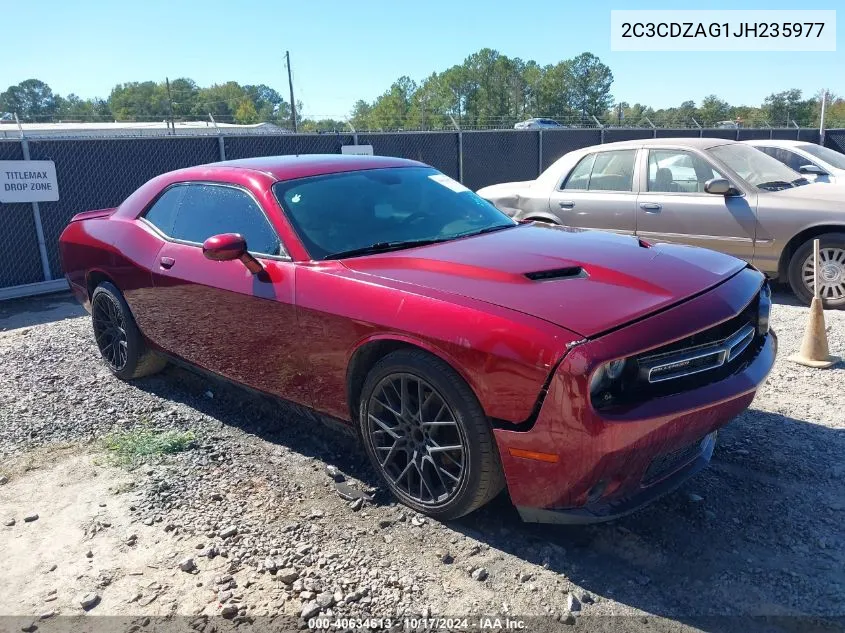 2018 Dodge Challenger Sxt VIN: 2C3CDZAG1JH235977 Lot: 40634613