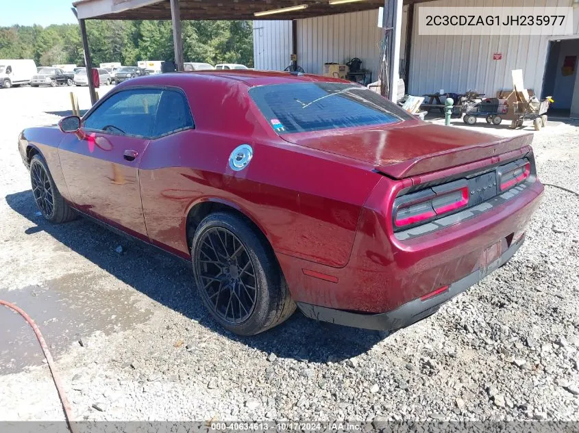 2018 Dodge Challenger Sxt VIN: 2C3CDZAG1JH235977 Lot: 40634613