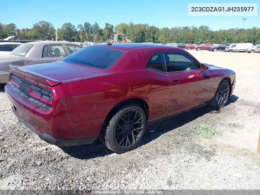 2018 Dodge Challenger Sxt VIN: 2C3CDZAG1JH235977 Lot: 40634613