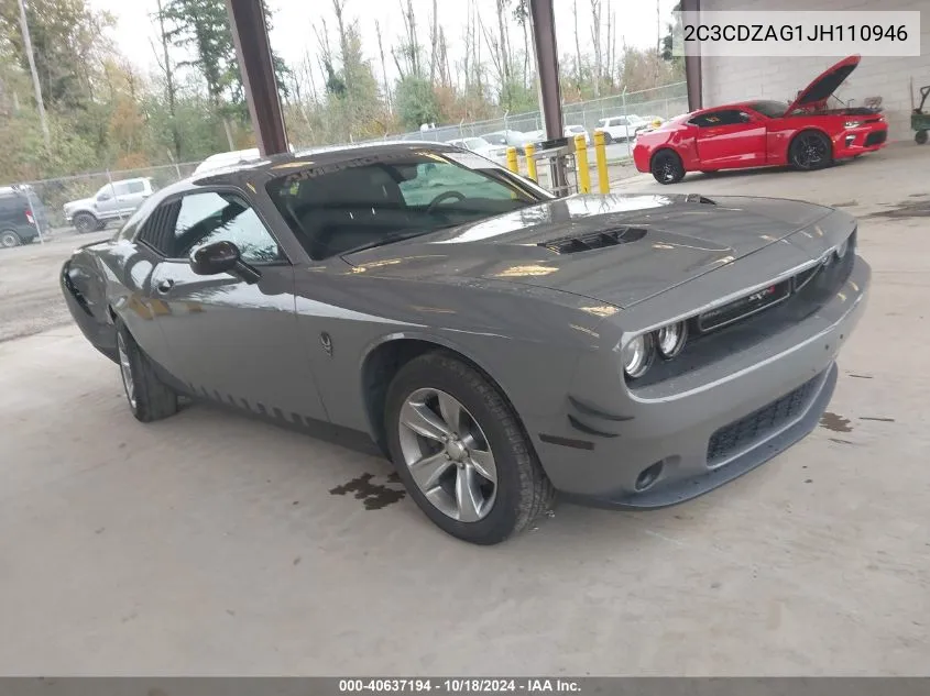 2018 Dodge Challenger Sxt VIN: 2C3CDZAG1JH110946 Lot: 40637194