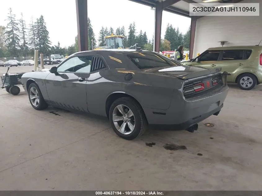 2018 Dodge Challenger Sxt VIN: 2C3CDZAG1JH110946 Lot: 40637194