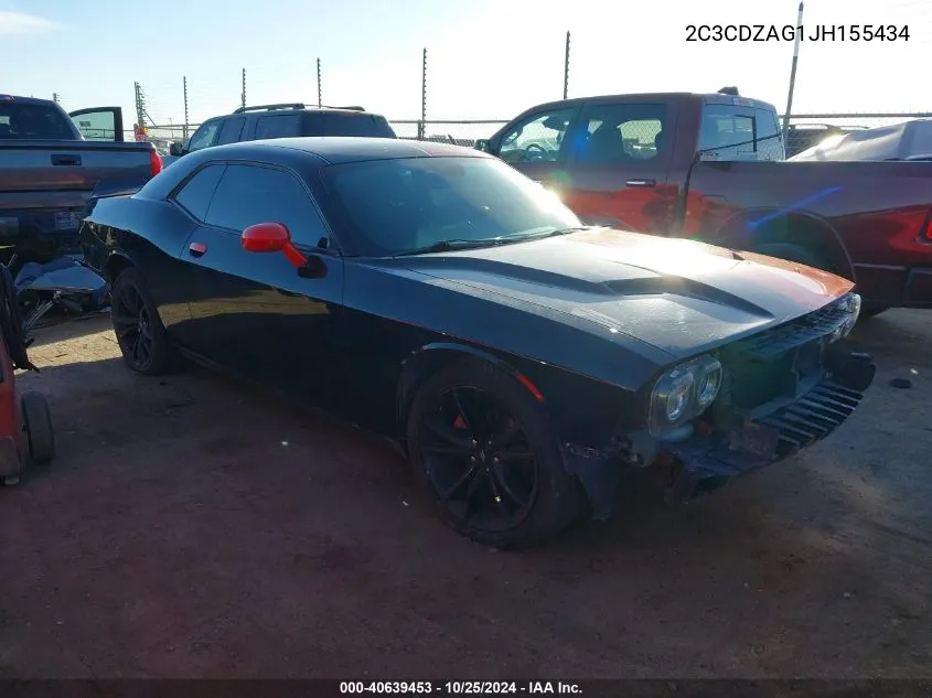 2018 Dodge Challenger Sxt VIN: 2C3CDZAG1JH155434 Lot: 40639453