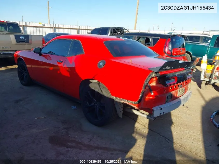 2018 Dodge Challenger Sxt VIN: 2C3CDZAG1JH155434 Lot: 40639453