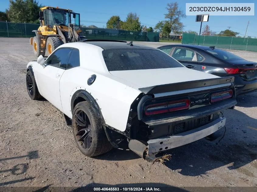 2C3CDZC94JH130459 2018 Dodge Challenger Srt Hellcat Widebody