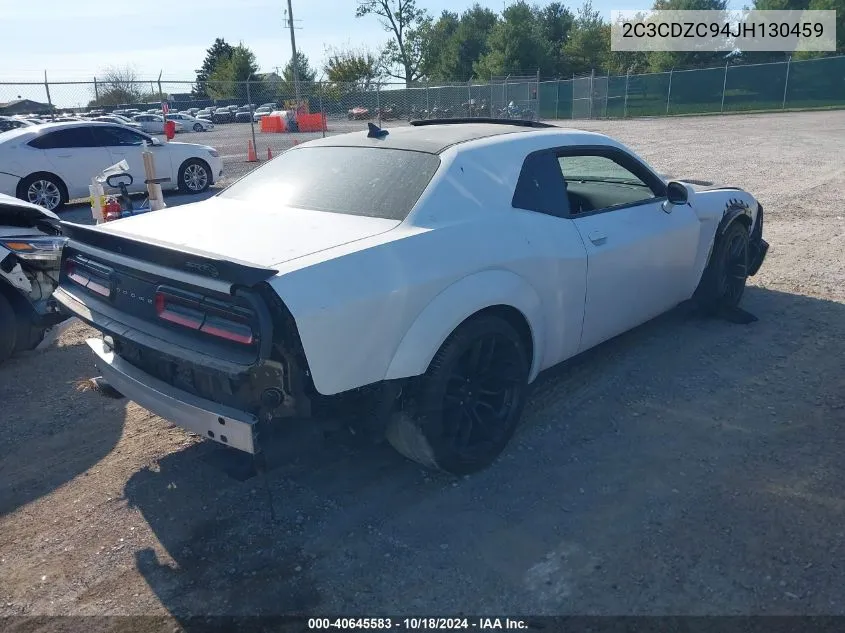 2C3CDZC94JH130459 2018 Dodge Challenger Srt Hellcat Widebody