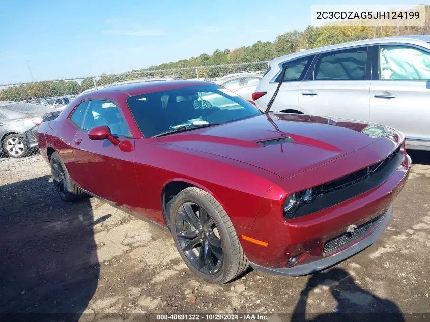 2018 Dodge Challenger Sxt VIN: 2C3CDZAG5JH124199 Lot: 40691322