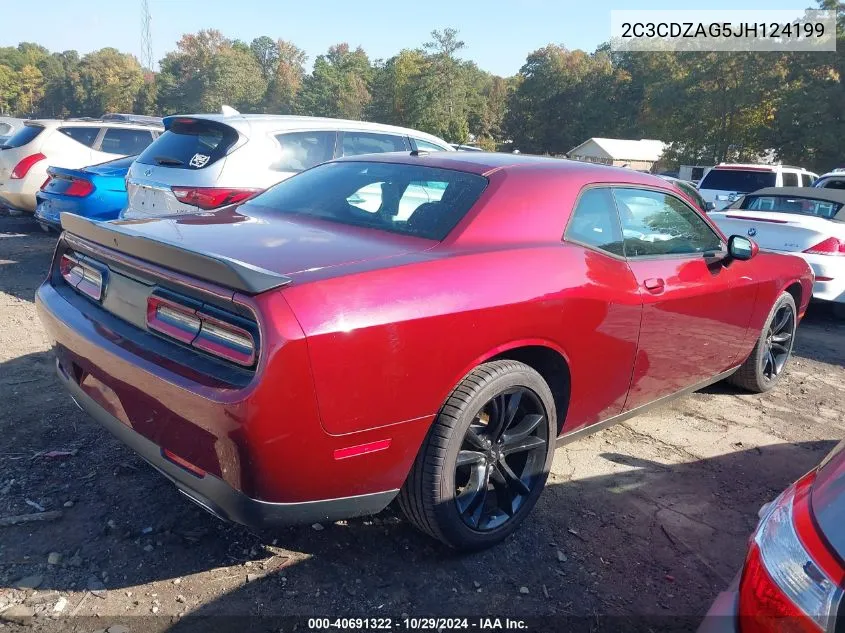 2C3CDZAG5JH124199 2018 Dodge Challenger Sxt