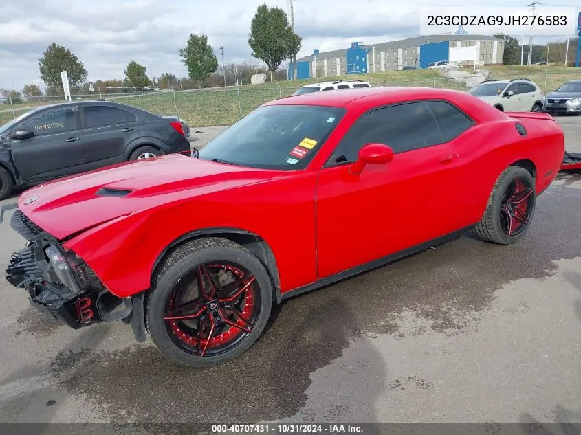 2018 Dodge Challenger Sxt VIN: 2C3CDZAG9JH276583 Lot: 40707431