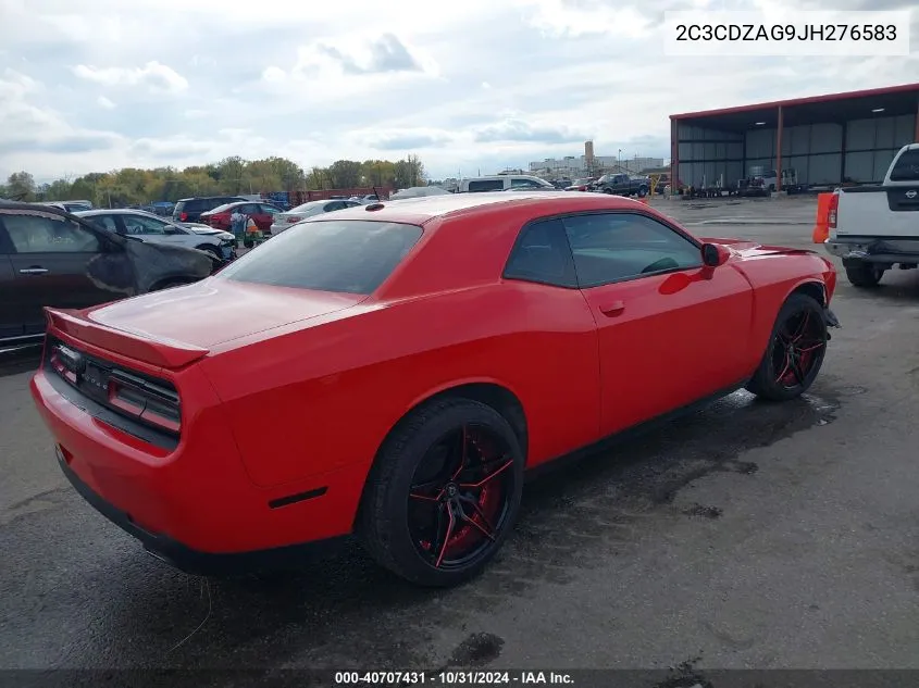 2018 Dodge Challenger Sxt VIN: 2C3CDZAG9JH276583 Lot: 40707431